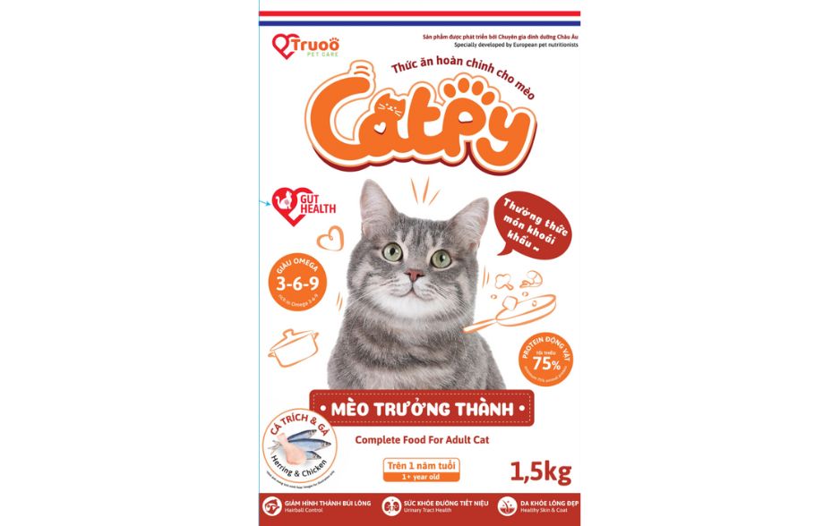 Hình ảnh bao bì thức ăn cho mèo Catpy